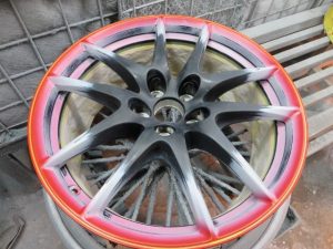 mark x G's ｶｹ修理 4-赤塗装