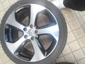 VW純正アルミホイール部分ダイヤカット 1-before01